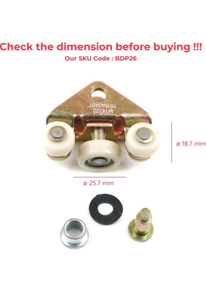 BDP26 VW Transporter T4 Caravelle 1990-2003 için Arka Sürgülü Kapı Makarası 701843436A fırsatları