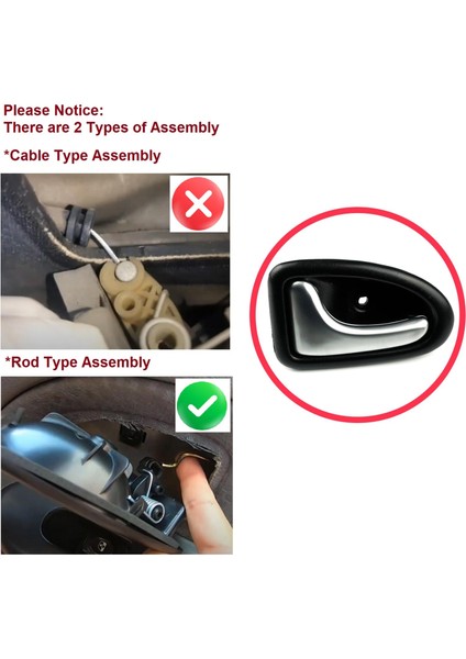 BDP79 Renault Clio Trafic Master 2 Scenic Megane Logan 1 Movano A Primastar İçin Sol Kapı İç Açma Kolu modelleri