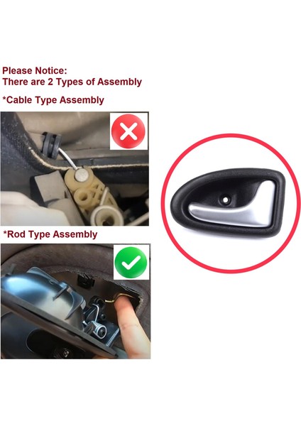 BDP80 Renault Clio Trafic Master 2 Scenic Megane Logan 1 Movano A Primastar 1 Daily İçin Sağ Kapı Kolu modelleri