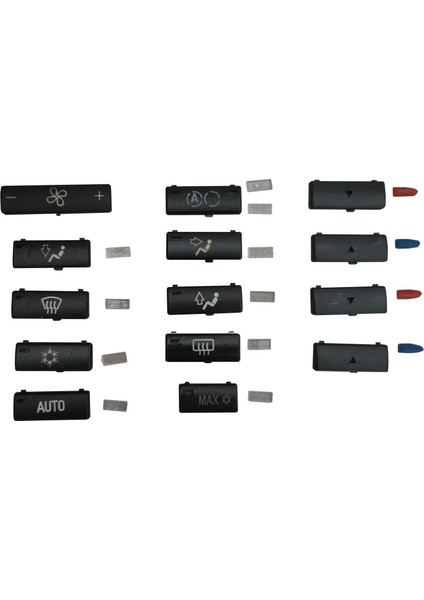 BDP88 BMW X5 E53 2000-2006 E39 1996-2003 64116915812 İçin 14 Parça Klima Kontrol Düğme Kapağı Tamir Seti