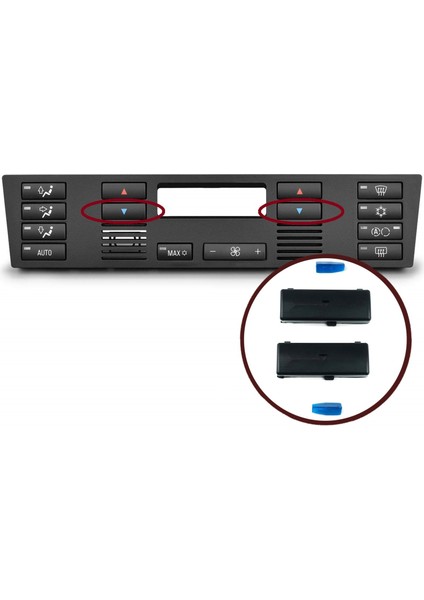 BDP88-6 BMW X5 E53 2000-2006 E39 1996-2003 64116915812 İçin Klima Kontrol Sıcaklık Azaltma Düğme Kapağı Seti modelleri