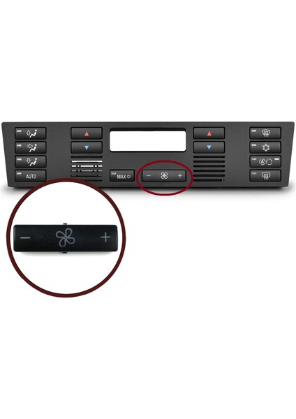 BDP88-11 BMW X5 E53 2000-2006 5 Serisi E39 1996-2003 64116915812 İçin Klima Kontrol Fan Hız Düğme Kapağı modelleri
