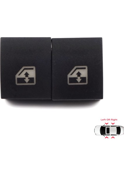 BDP105-1 Opel Astra H Zafira B Tigra B 6240452 İçin 2 Adet Ön veya Arka Kapı Cam Açma Düğme Tamir Kapağı