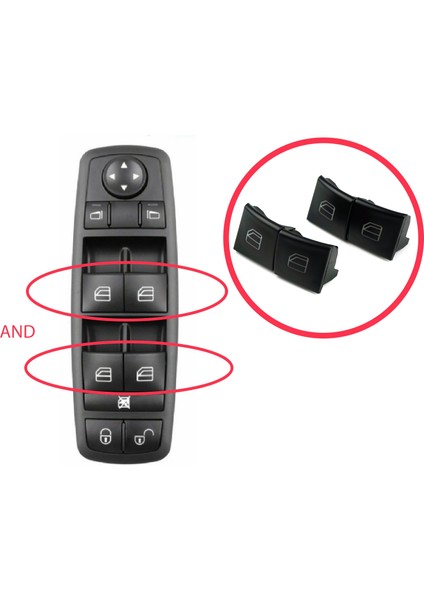 BDP110-2 Mercedes A Class W169 B Class W245 A1698206410 İçin Sağ Sol Sürücü Kumanda Cam Açma Düğme Kapağı modelleri
