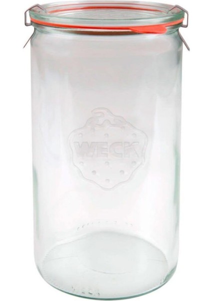 2'li 1590 ml Silindir Cam Saklama Kavanozu, Beyaz, Sağlam ve Şık Tasarım