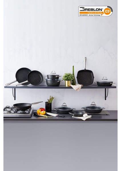 20 cm Derin Tencere, Siyah, Dayanıklı ve Şık Tasarım modelleri