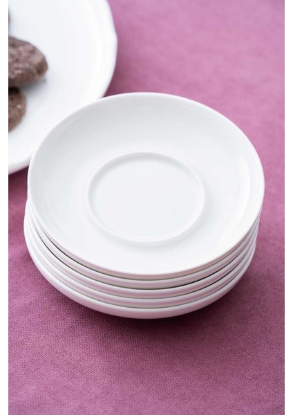 Beyaz 6'lı Çay Tabağı Takımı, 10 Cm, Şık ve Kullanışlı Set modelleri