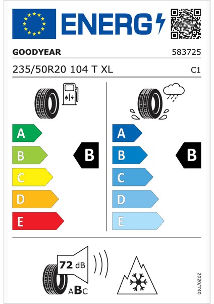 235/50 R20 104T Xl Ultragrip Performance + Oto Kış Lastiği (Üretim Yılı:2025) fiyatları