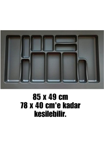 Gri Plastik Çekmece Içi Kaşıklık 74X49, Düzenleyici Organizer S-2289-G fiyatları