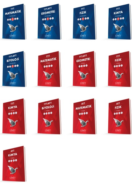 Limit Kurumsal Tyt Ayt Matematik + Fizik + Kimya + Biyoloji Konu Anlatım Föyleri + Soru Seti 13 Kitap