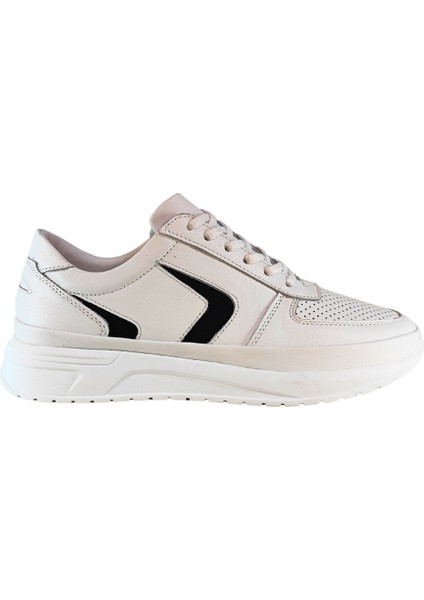 Erkek Ön Yüzü Delikli Hakiki Tabaka Deri Sneakers Ayakkabı 25WM0323