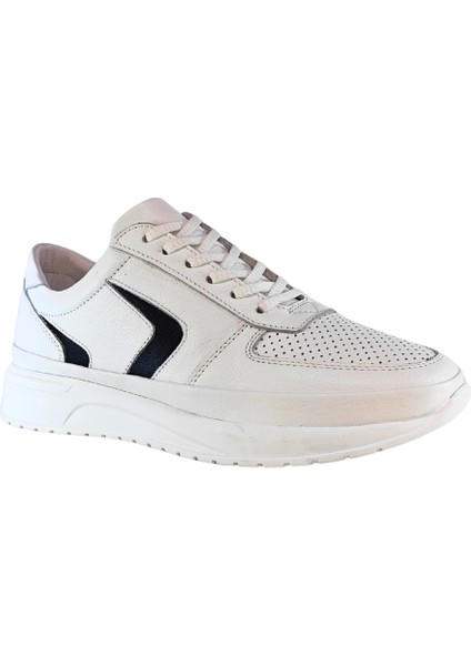 Erkek Ön Yüzü Delikli Hakiki Tabaka Deri Sneakers Ayakkabı 25WM0323 fiyatları