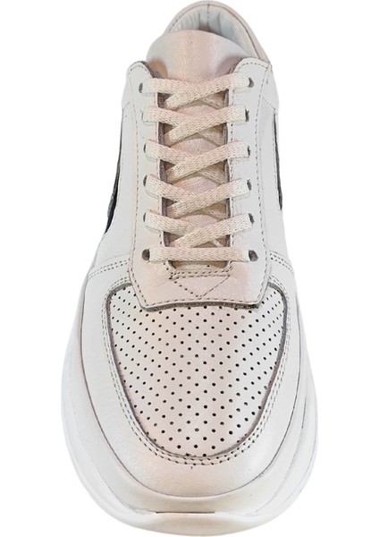 Erkek Ön Yüzü Delikli Hakiki Tabaka Deri Sneakers Ayakkabı 25WM0323 modelleri