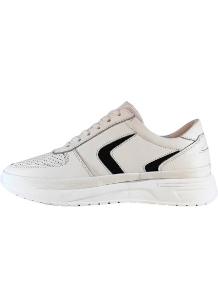 Erkek Ön Yüzü Delikli Hakiki Tabaka Deri Sneakers Ayakkabı 25WM0323 indirimleri