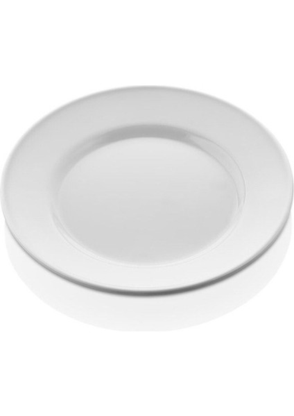 Beyaz 6'lı Melamin Düz Servis Tabakları 25 Cm, Şık ve Dayanıklı Set