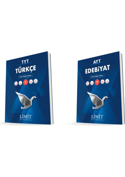 Limit Kurumsal Tyt Türkçe + Ayt Edebiyat Konu Anlatım Föyleri Seti 2 Kitap