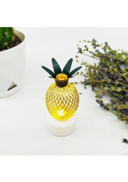 Minik Ananas Dekoratif LED Işık, Sarı Renkli, Şık ve Şık Aydınlatma Hediye