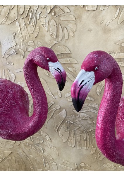 Flamingo Egik Başlı Bahce Biblo Fusya fırsatları