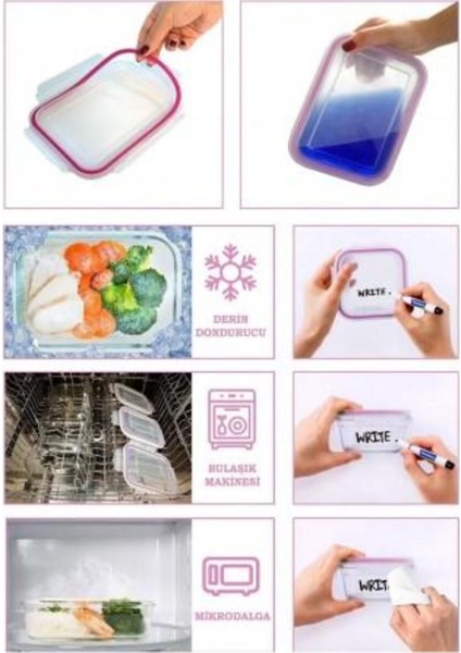 Kare Cam Saklama Kabı 1200 Ml, Çok Renkli, Sağlıklı ve Şık Tasarım fiyatları