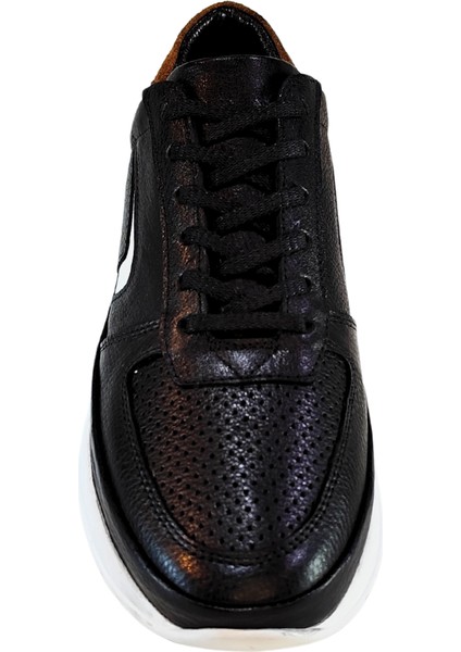Erkek Ön Yüzü Delikli Hakiki Tabaka Deri Sneakers Ayakkabı 25WM0323 modelleri
