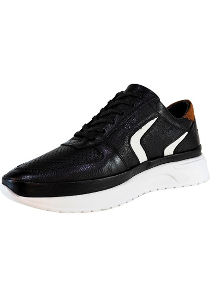 Erkek Ön Yüzü Delikli Hakiki Tabaka Deri Sneakers Ayakkabı 25WM0323 fırsatları