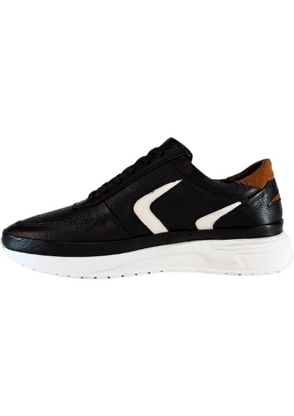 Erkek Ön Yüzü Delikli Hakiki Tabaka Deri Sneakers Ayakkabı 25WM0323 indirimleri