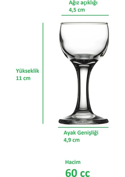 60 cc Likör Bardağı 12'li Set, Şık ve Kullanışlı Içki Servisi Formları fiyatları