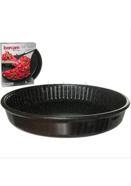 Beyaz, Sağlam ve Şık Non-Stick Yuvarlak Borcam Tepsi 59044 fiyatları