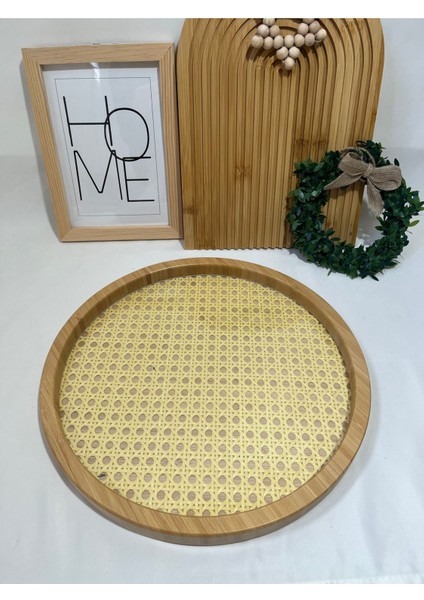 Kahverengi Bambu Hazeran Sunum Tepsisi, Dekoratif ve Şık Sunumlar Için