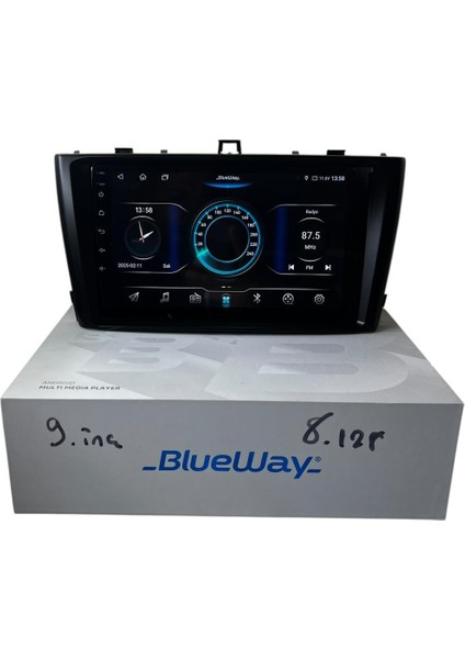 Toyota Avensis 2009-2015 Siyah Blueway 8-128 Tam Profesyonel Oem Multimedia