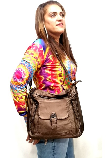 Ccs Lüks 16501 Bronze Omuz Çantası