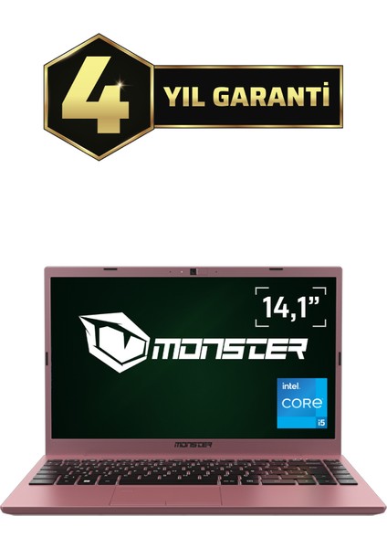 HUMA H4 V5.1.7 Rose Gold Intel Core i5 1235U 16 GB RAM 500 GB SSD FreeDOS 14,1'' FHD 60 Hz Taşınabilir Bilgisayar