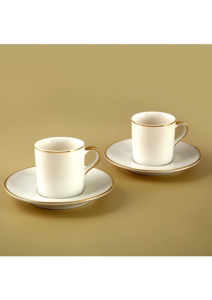 Beyaz 2 Kişilik Kahve Fincan Takımı, Şık ve Kullanışlı Tasarım