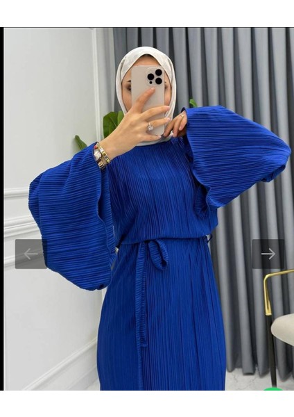 Ispanyol Kol Pliseli Elbise