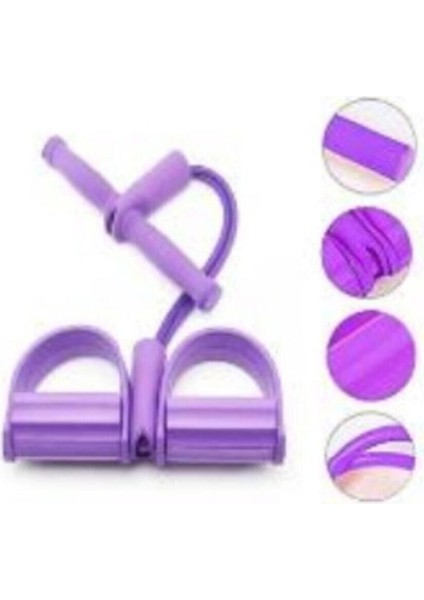 Mor Ayaklı Direnç Lastiği, Pilates ve Fizik Tedavi Için Ideal Egzersiz Ekipmanı