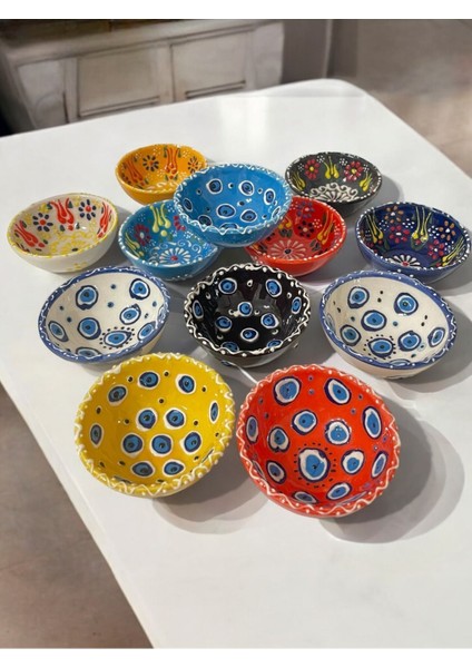 12'li Sarı Çini Seramik Sosluk Seti, Dekoratif ve Şık Tasarım modelleri