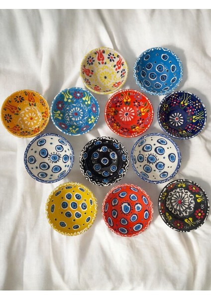 12'li Sarı Çini Seramik Sosluk Seti, Dekoratif ve Şık Tasarım indirimleri