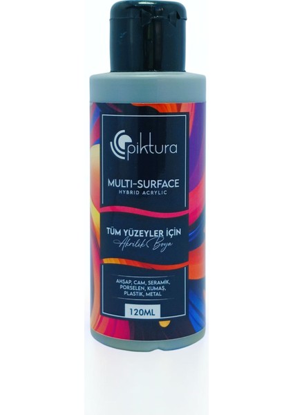Akrilik Multisurface Boya 120ML Gümüş Gri