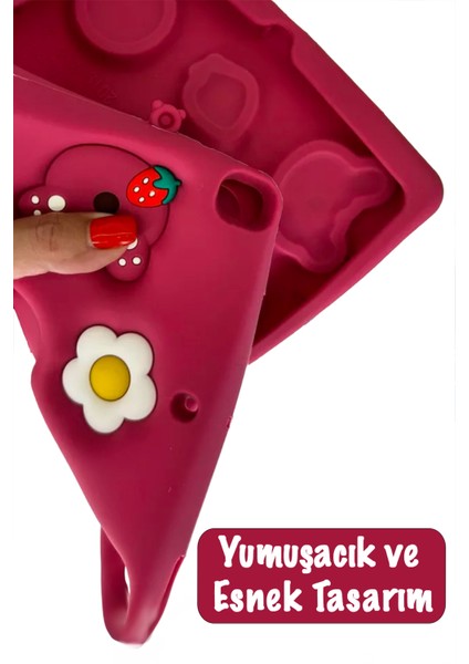 Apple Ipad 8. ve 9. Nesil 10.2 Inç Uyumlu Kılıf Lotso Ayıcık Çocuk Askılı Standlı Eğlenceli Koruyucu modelleri