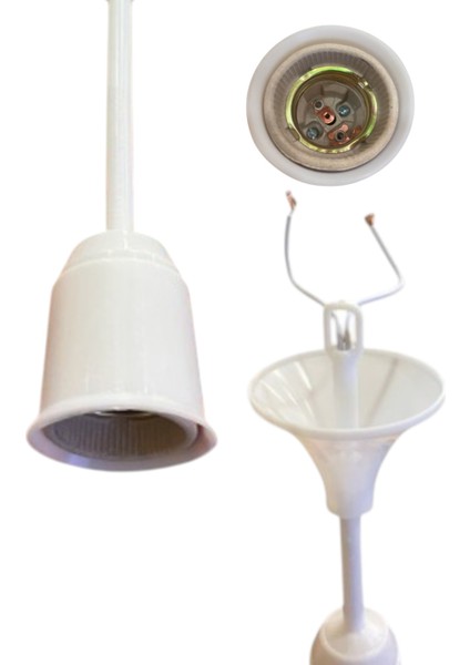 Full Bakır Porselen Tij Duy – Tavan Tipi | E27 Uyumlu | Muhafazalı Tasarım modelleri