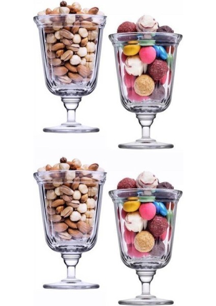 Turuncu Kristal Cam Dondurmalık 4'lü, Şık ve Zarif Tasarım