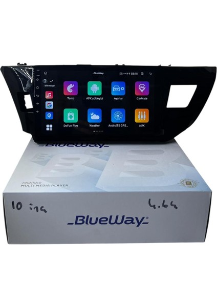 Toyota Corolla 2013-2015 Blueway 4-64 Profesyonel Oem Multimedia fırsatları