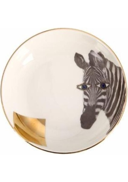 Turuncu Zebra Desenli Seramik Kase 17 Cm, Şık ve Dayanıklı Tasarım