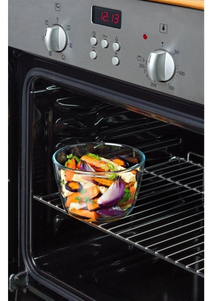 Şeffaf Kapaklı Yuvarlak Saklama Kabı, 1.1l, Beyaz indirimleri