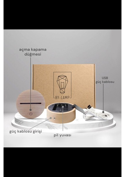 Ahşap Tabanlı Çok Renkli LED Masa Lambası, Şıklık ve Atmosfer Yaratır modelleri