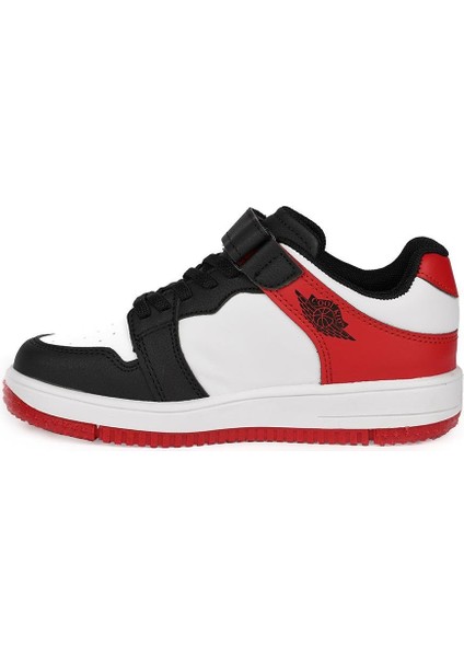 25C.HAYKAT Beyaz-Kırmızı Cırtlı Ortopedik Sneaker Erkek Çocuk Spor Ayakkabı modelleri