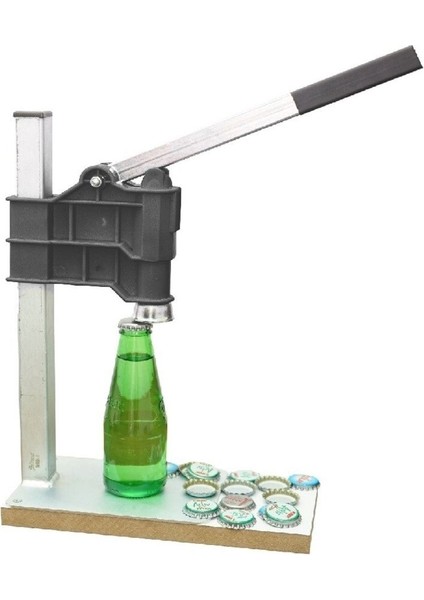 Renkli Şişe Kapağı Kapama Makinesi, 200 Kapak Hediye, Pratik Kullanım