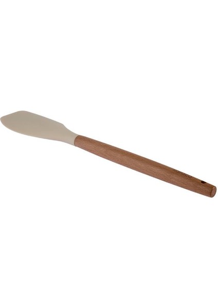 Bej Kayın Ağacı Saplı Silikon Uçlu Spatula, Dayanıklı ve Şık Mutfak Aracı fiyatları