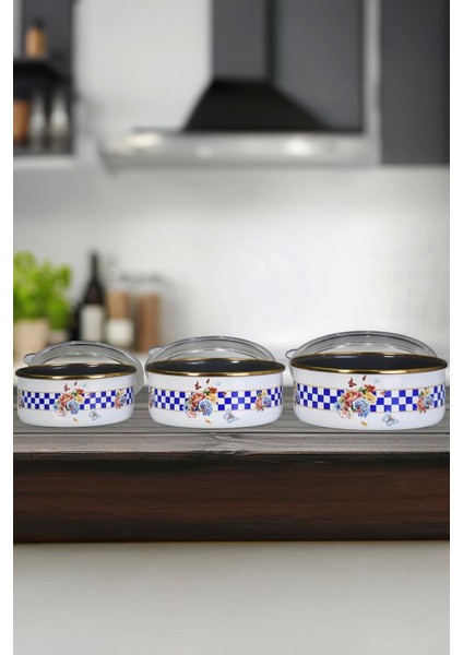 Renkli Emaye Üçlü Saklama Seti, Şık ve Kullanışlı Mutfak Gereçleri fırsatları