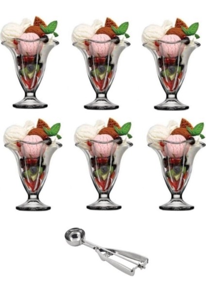 Turuncu 7 Parça Dondurmalık Kase Seti, Şık ve Kullanışlı Tasarım